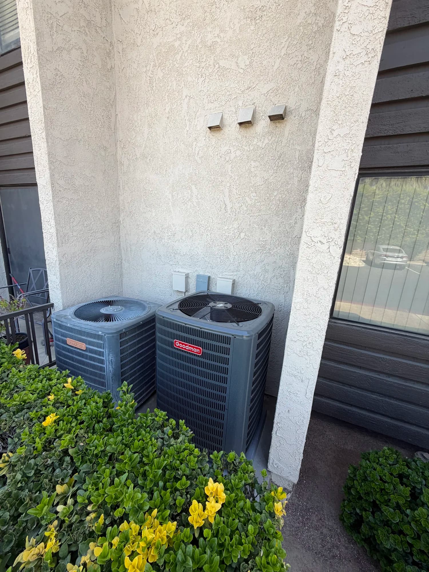Side-by-side condenser replacement at a residential property